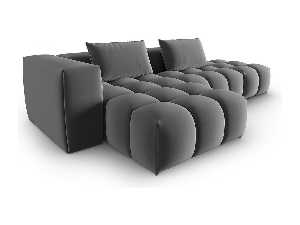 Canapé modulable 4 places gris velours