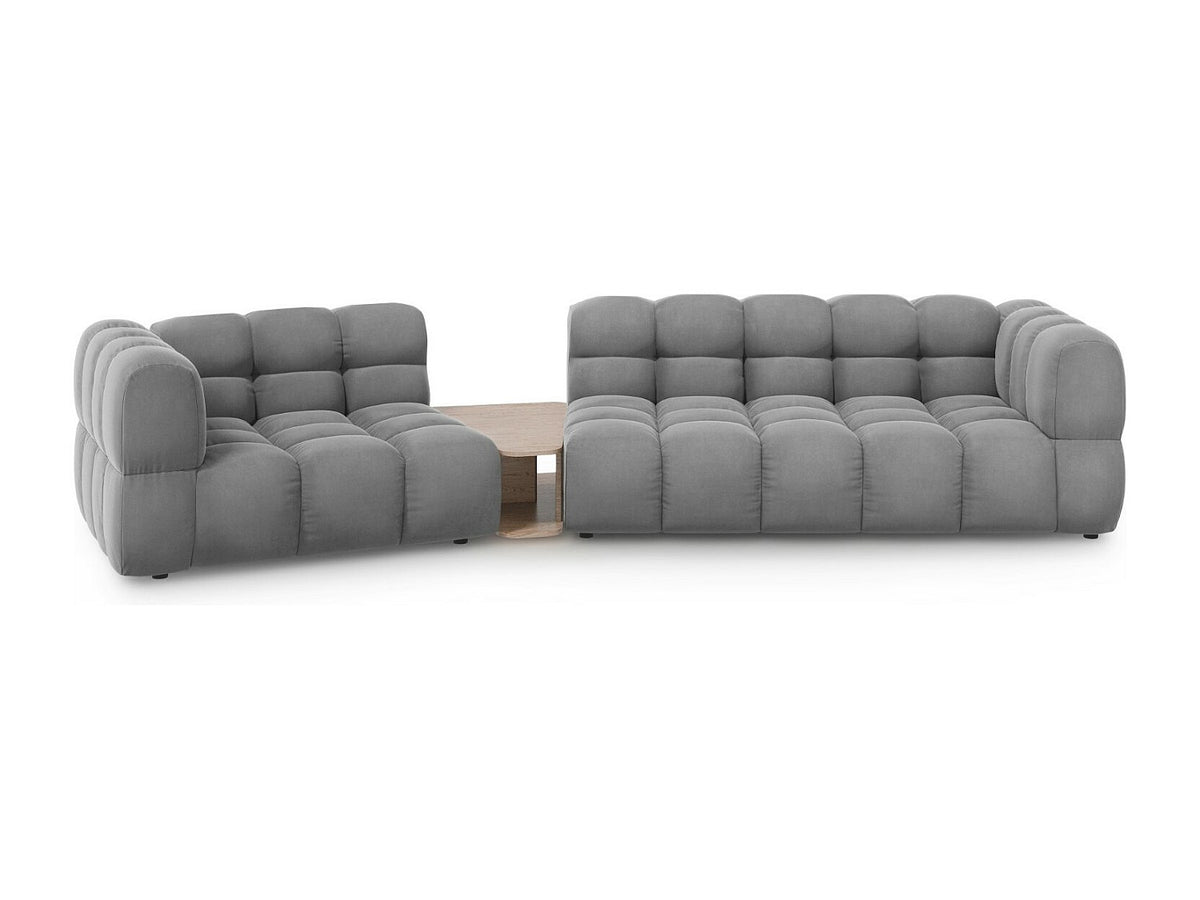 Canapé modulable 3 places gris velours