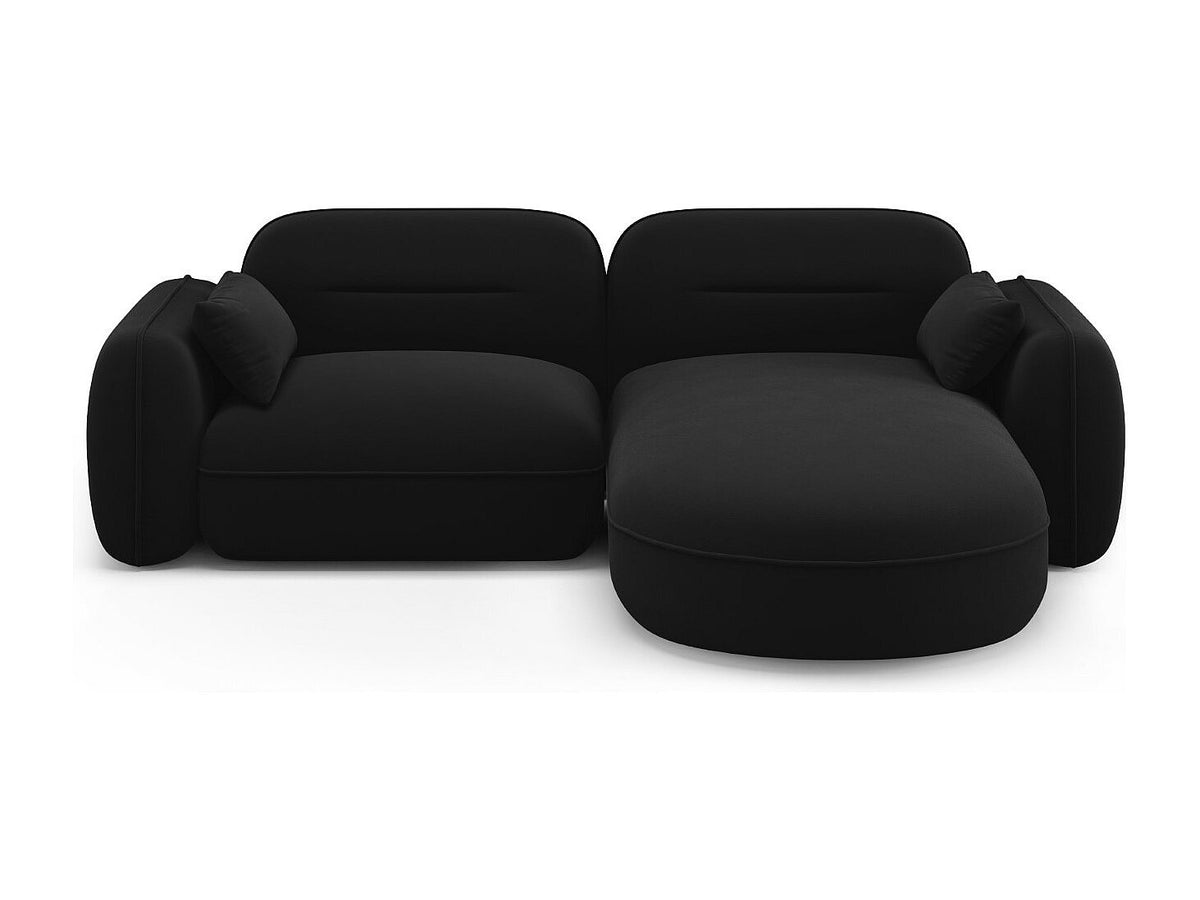Canapé modulable 3 places noir velours