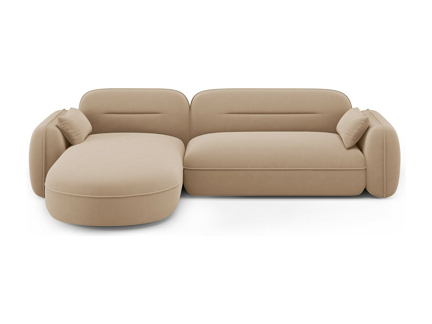 Canapé modulable 4 places marron velours