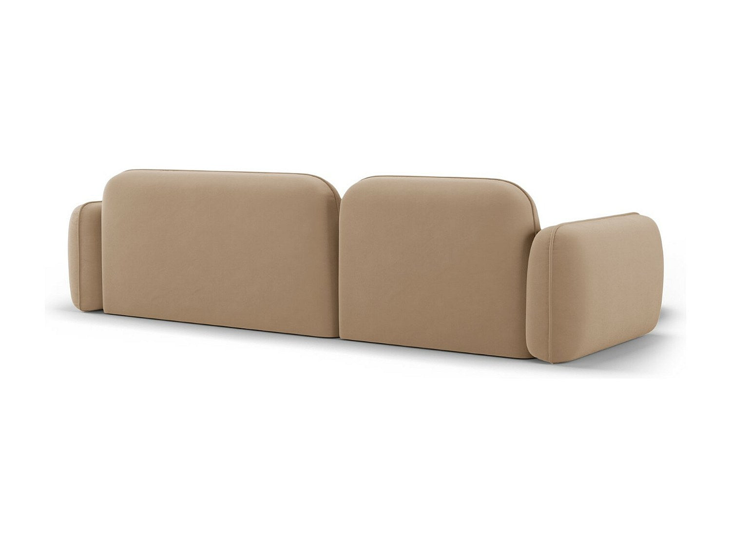 Canapé modulable 4 places marron velours