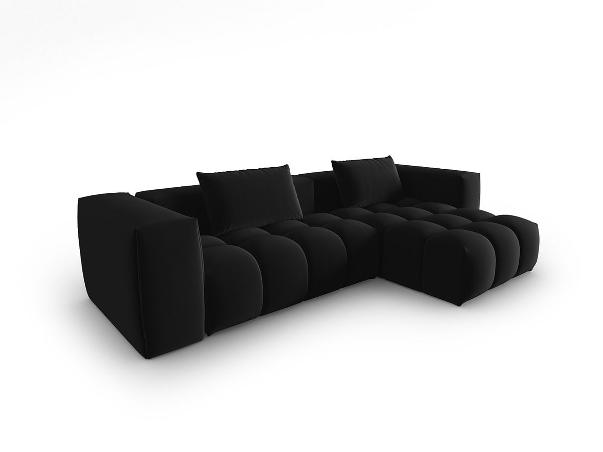 Canapé modulable 3 places noir velours