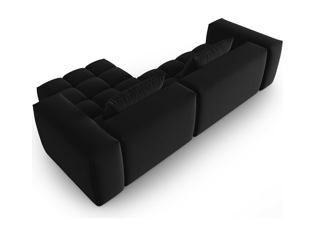 Canapé modulable 3 places noir velours