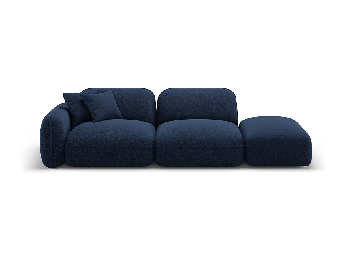 Canapé modulable 3 places bleu velours