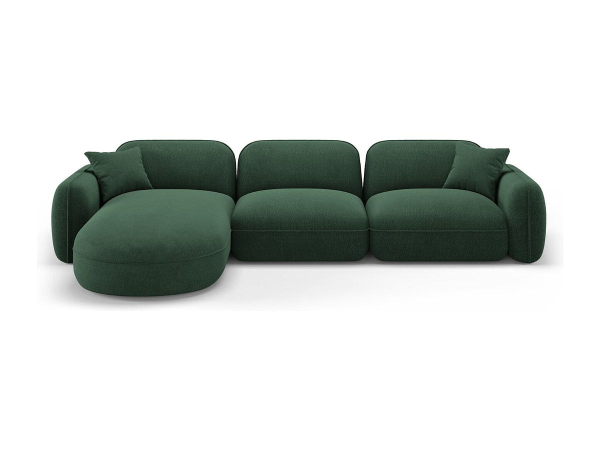 Canapé modulable 4 places vert velours