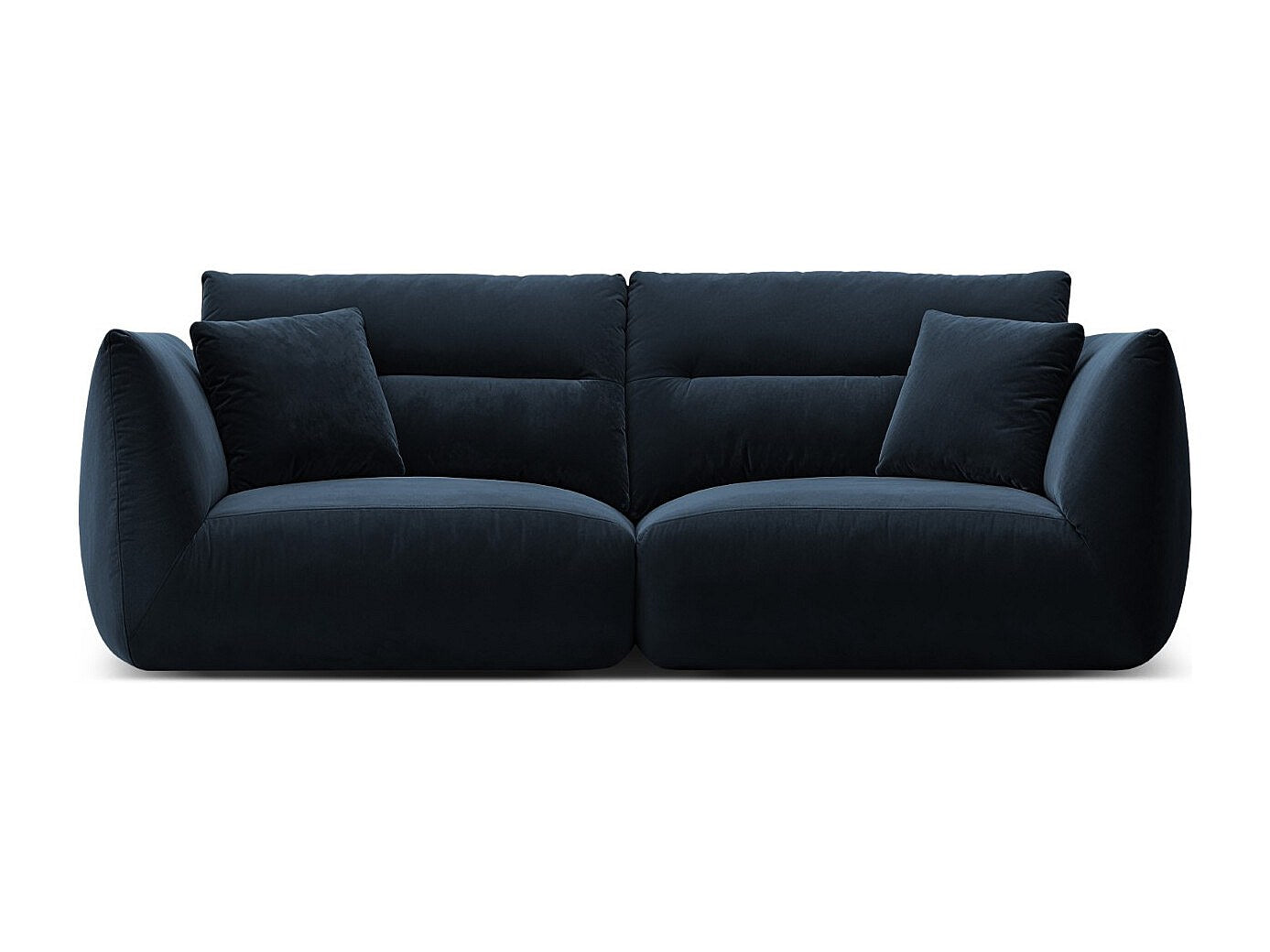 Canapé modulable 3 places bleu velours