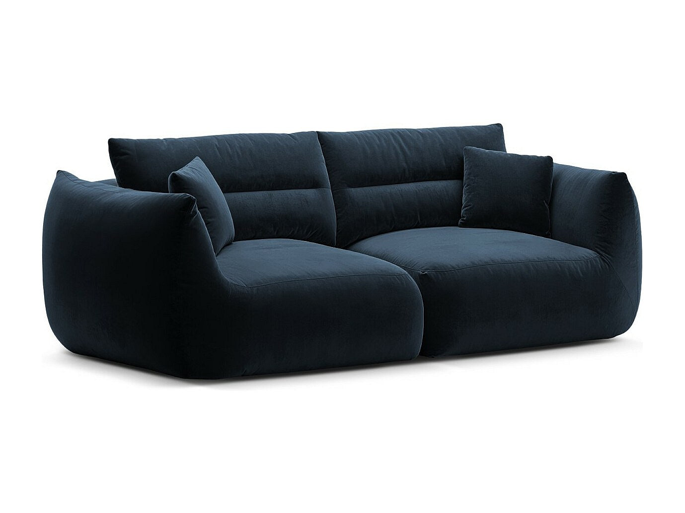 Canapé modulable 3 places bleu velours