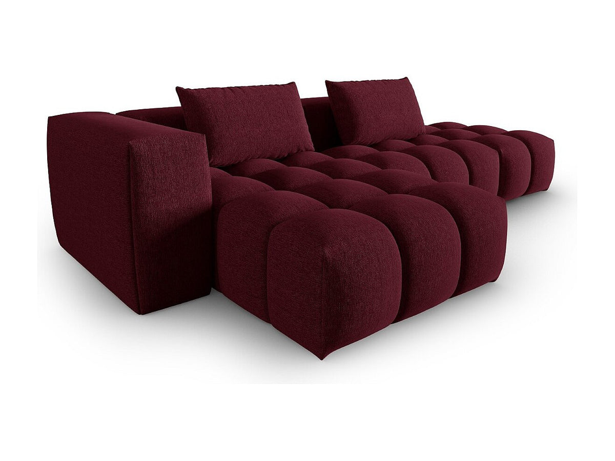 Canapé modulable 4 places rouge tissu