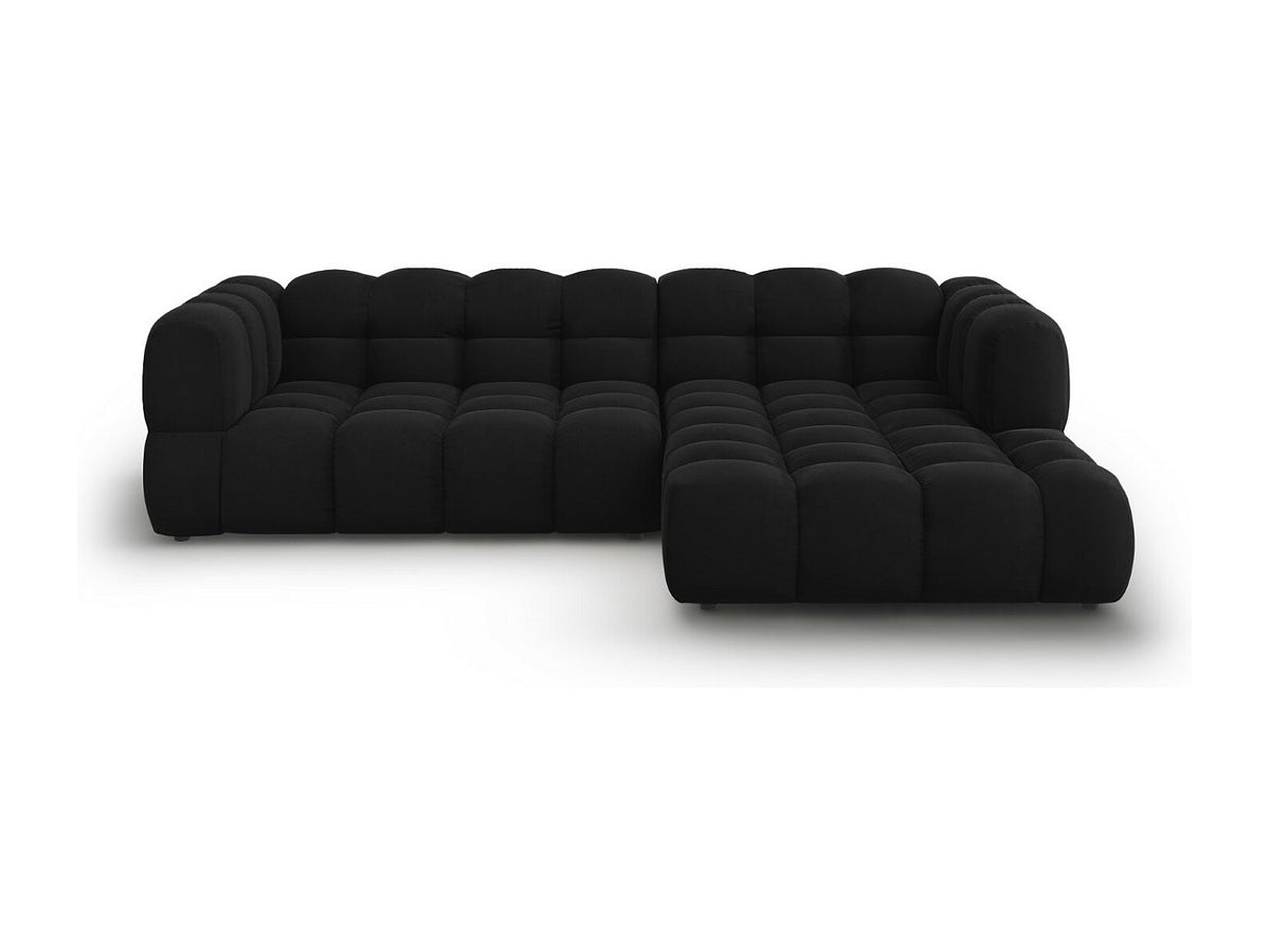 Canapé modulable 4 places noir velours