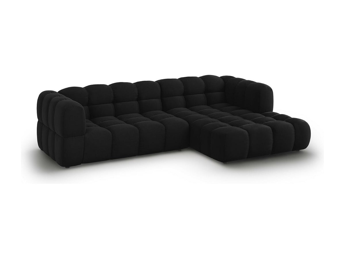 Canapé modulable 4 places noir velours