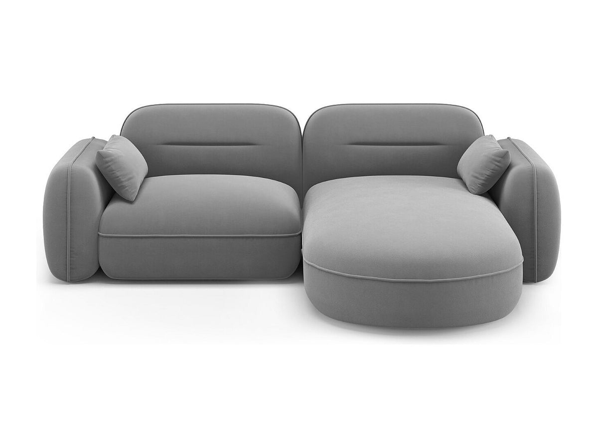 Canapé modulable 3 places gris velours