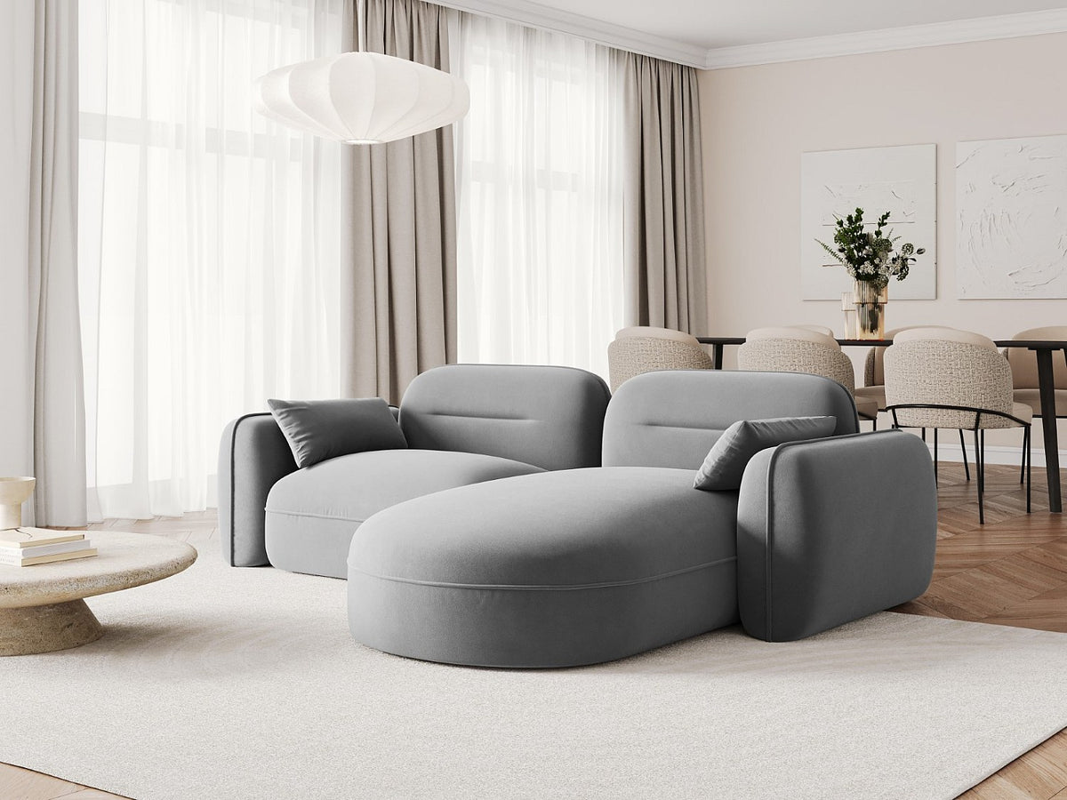 Canapé modulable 3 places gris velours