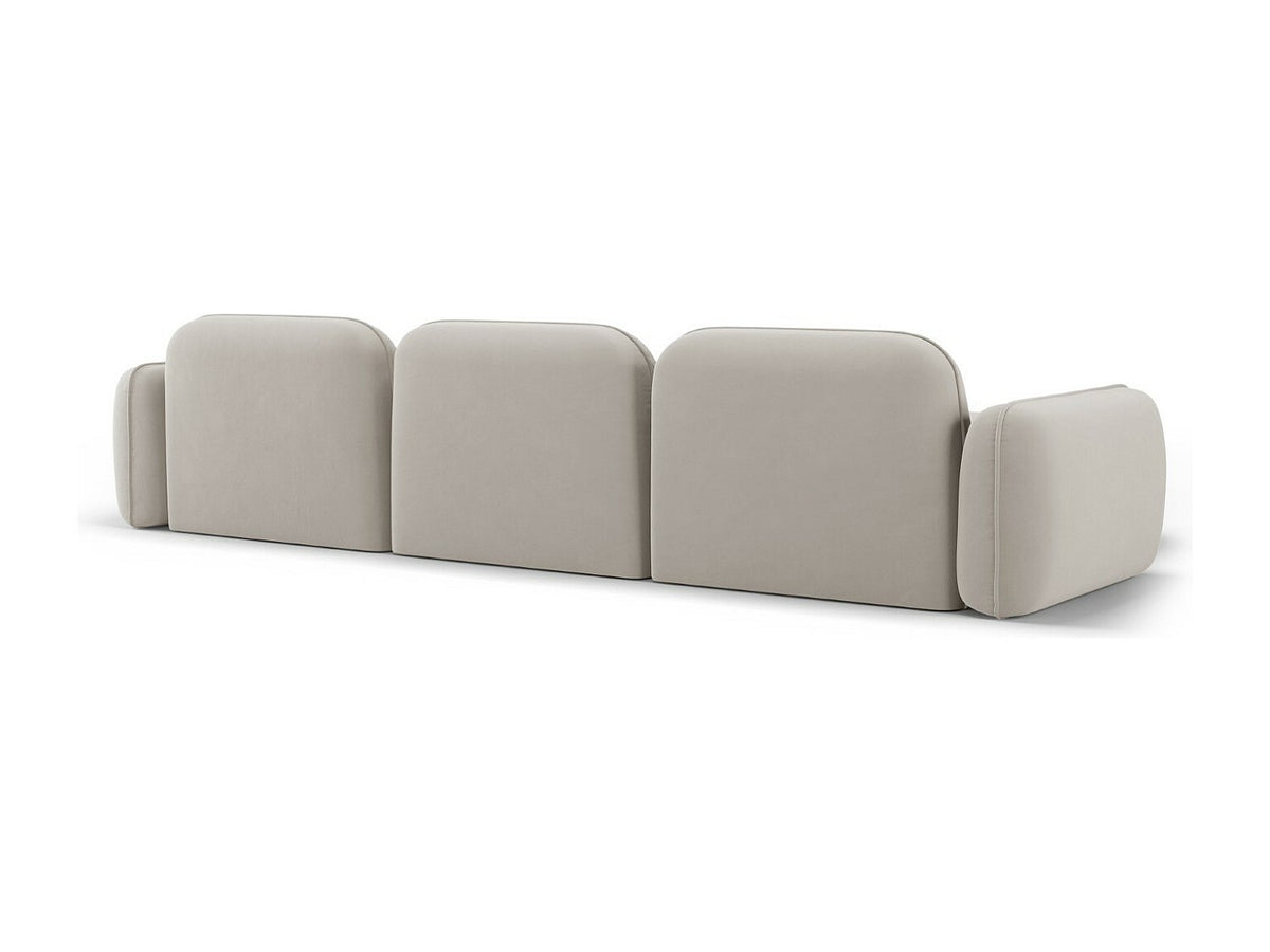 Canapé modulable 4 places beige velours