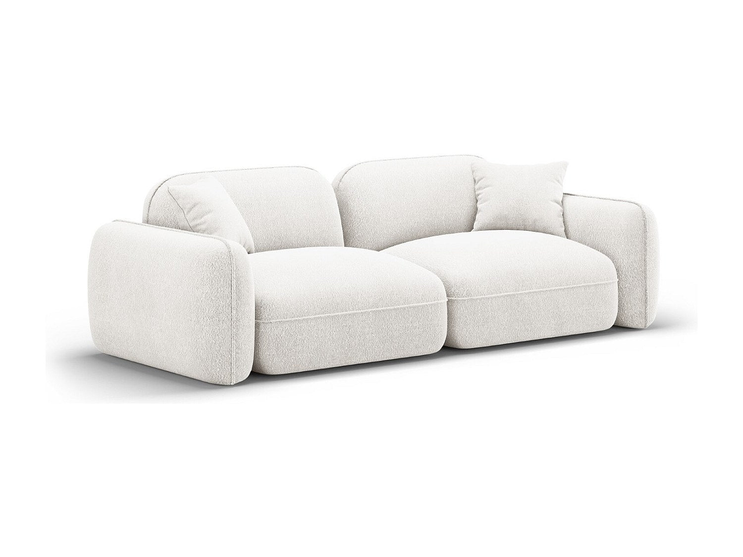 Canapé modulable 3 places beige velours