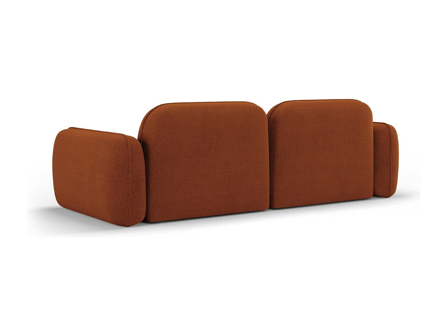 Canapé modulable 3 places orange velours