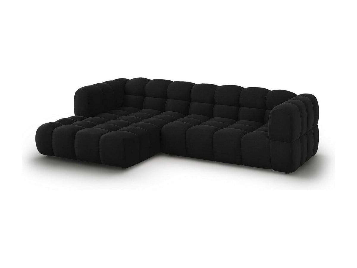 Canapé modulable 4 places noir velours