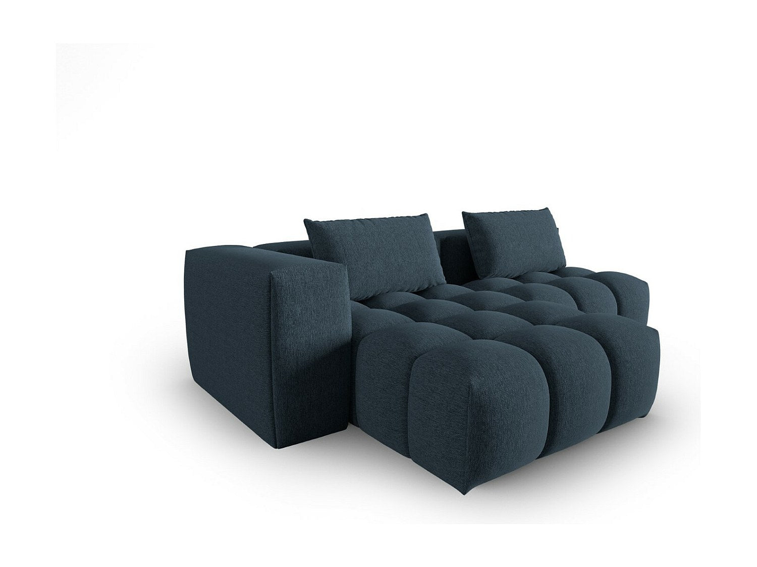 Canapé modulable 3 places bleu tissu