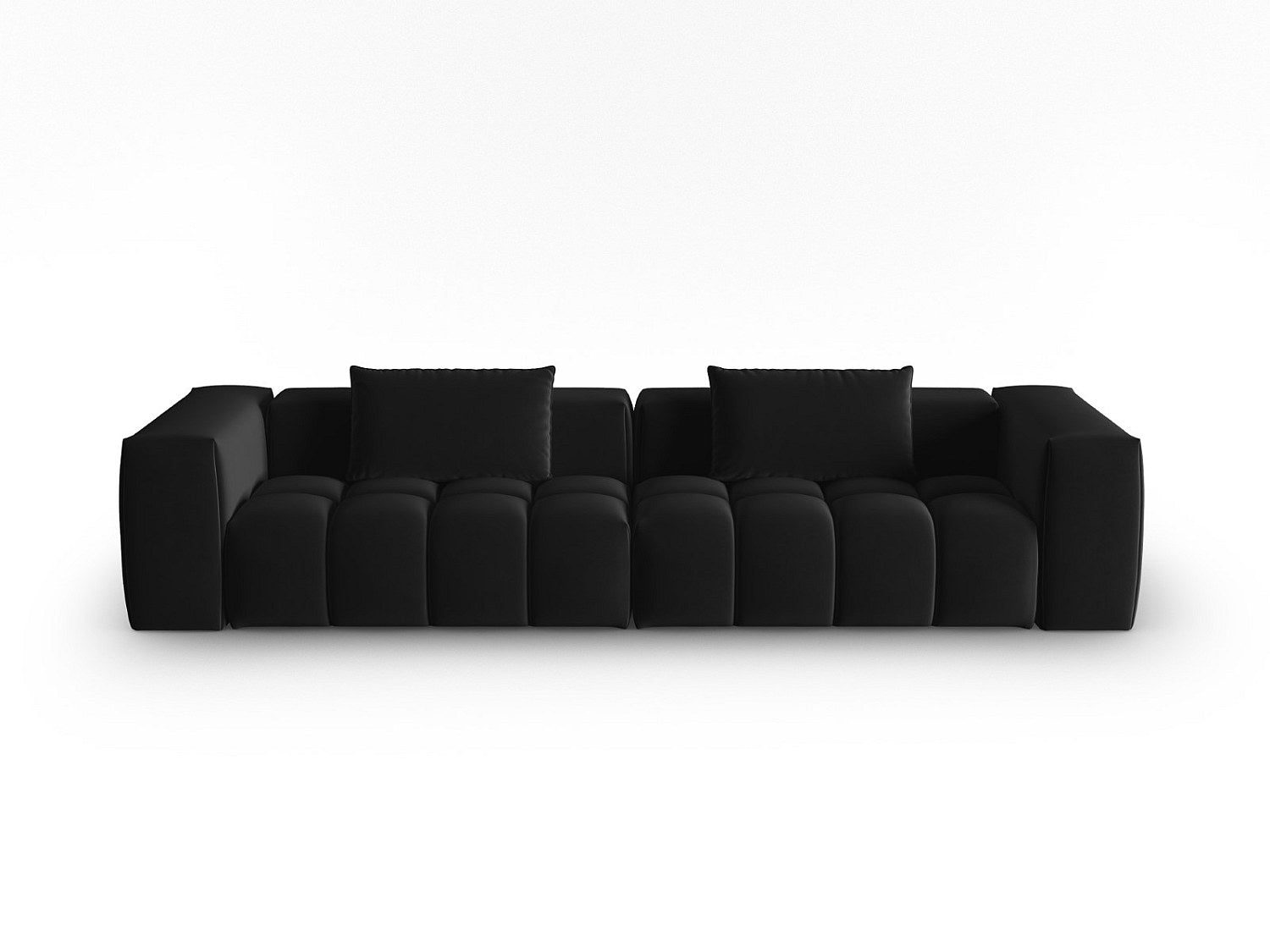 Canapé modulable 5 places noir velours