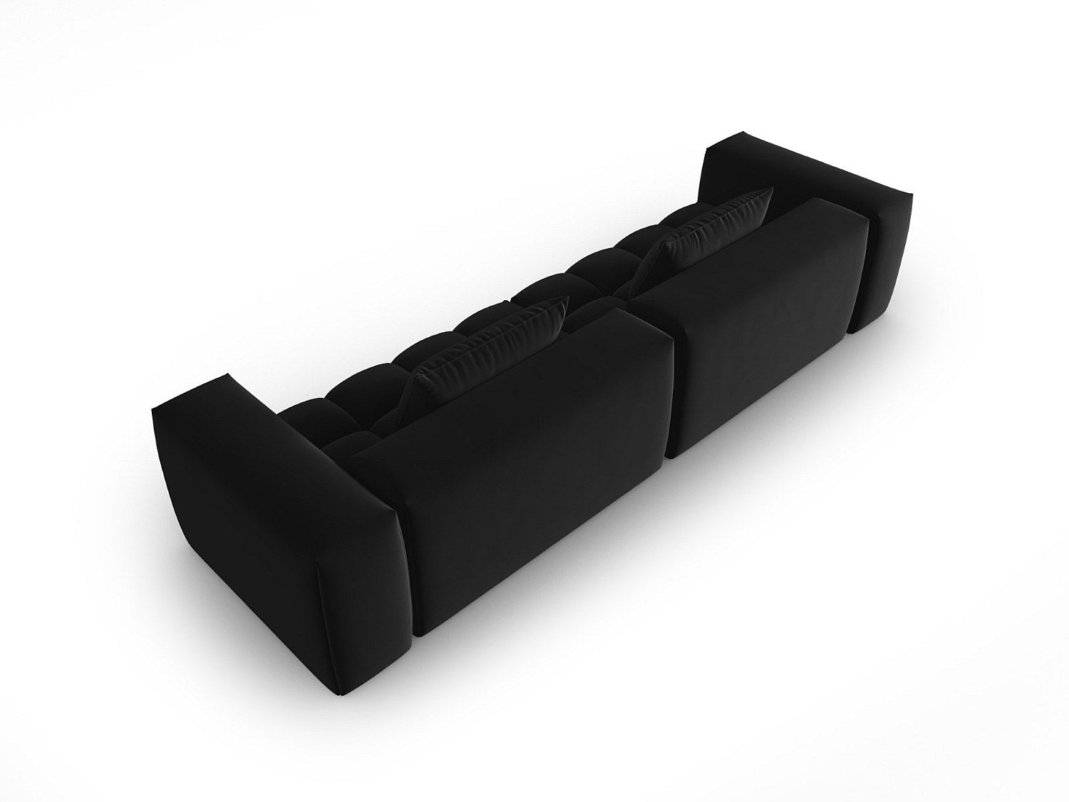 Canapé modulable 5 places noir velours