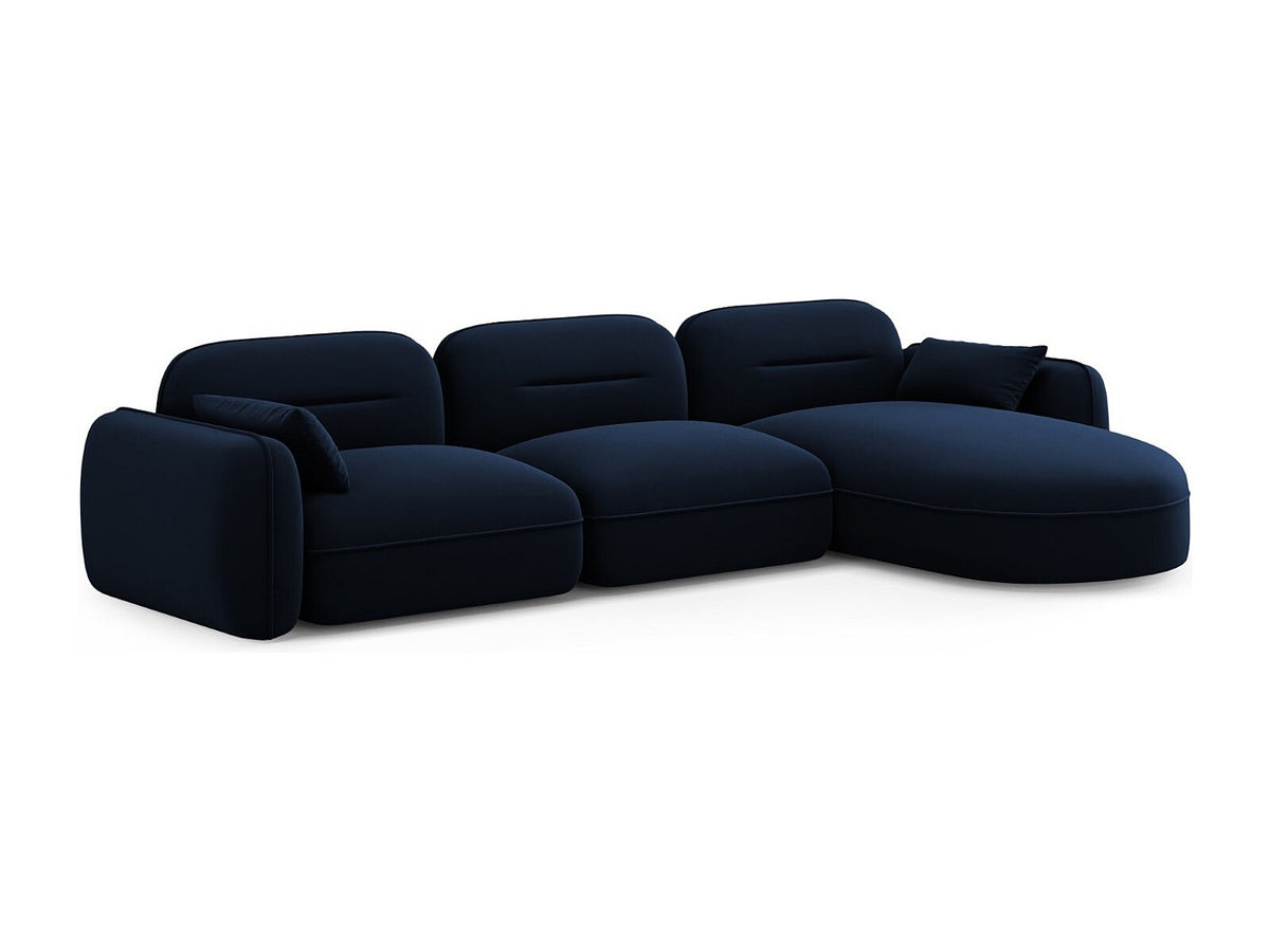 Canapé modulable 4 places bleu velours