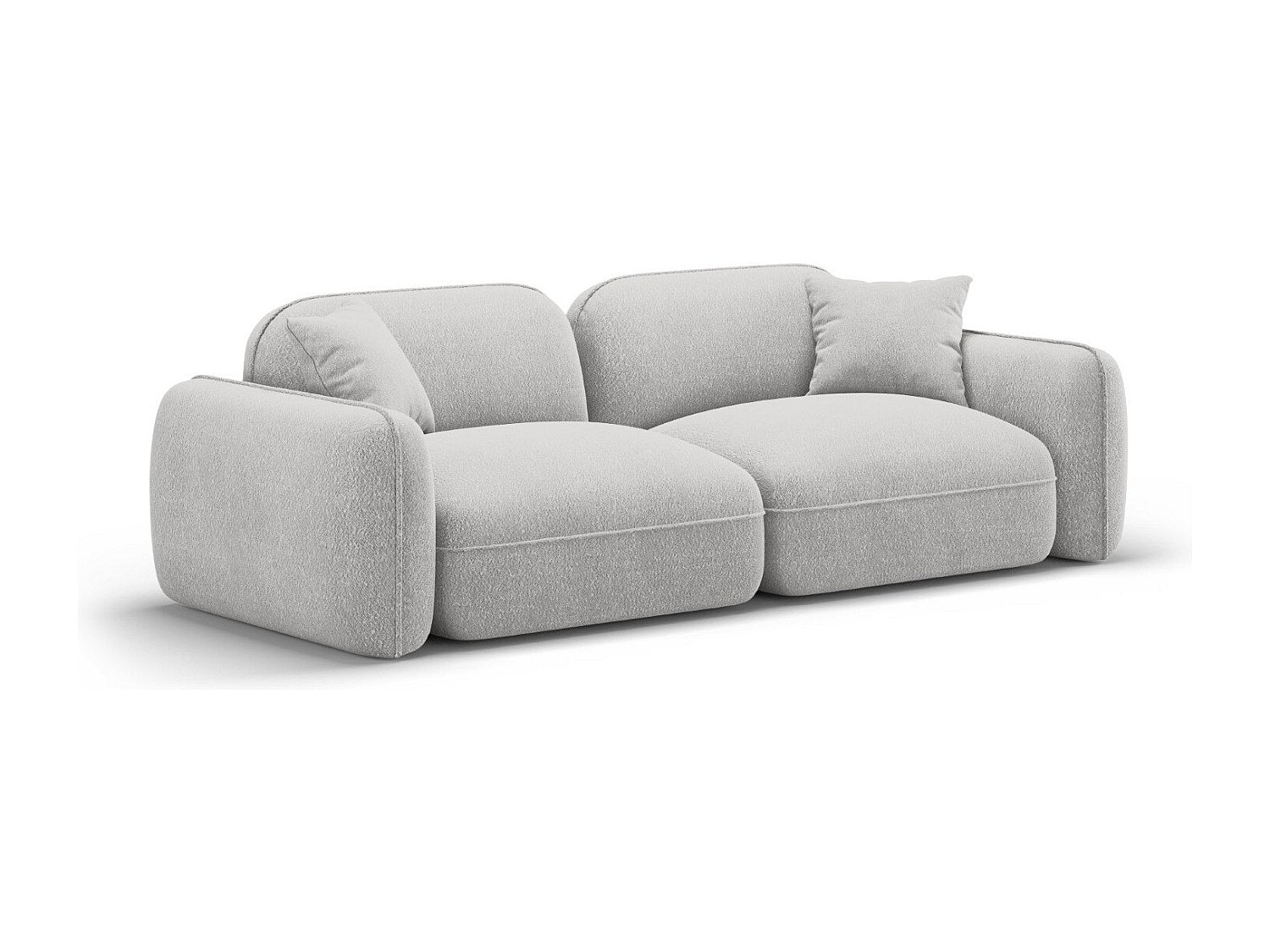 Canapé modulable 3 places gris velours