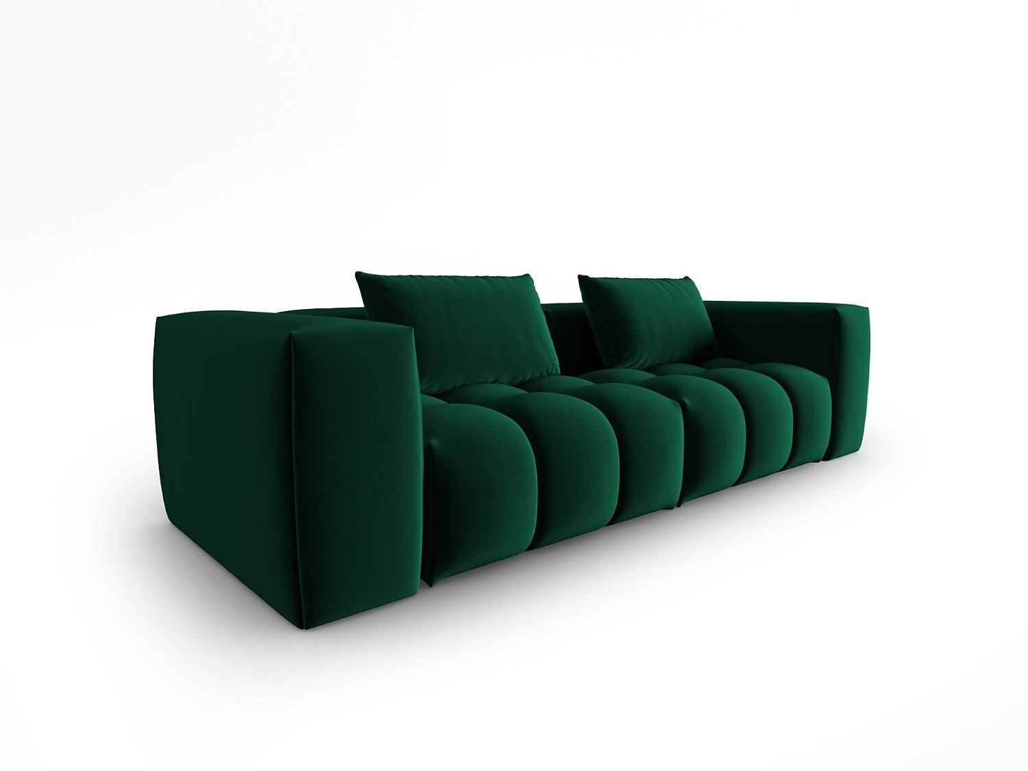 Canapé modulable 3 places vert velours