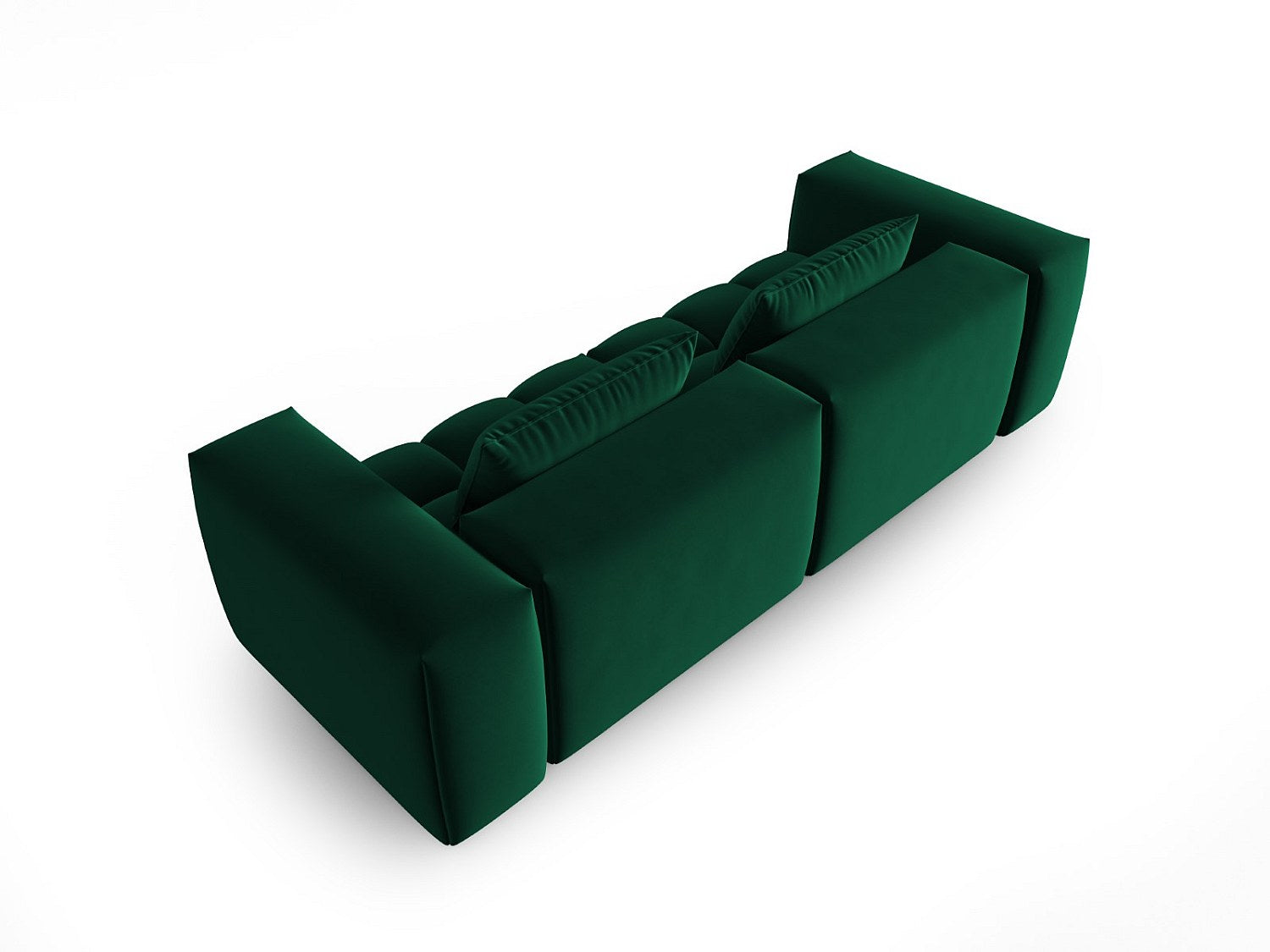 Canapé modulable 3 places vert velours