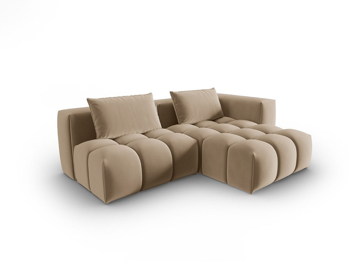 Canapé modulable 3 places marron velours