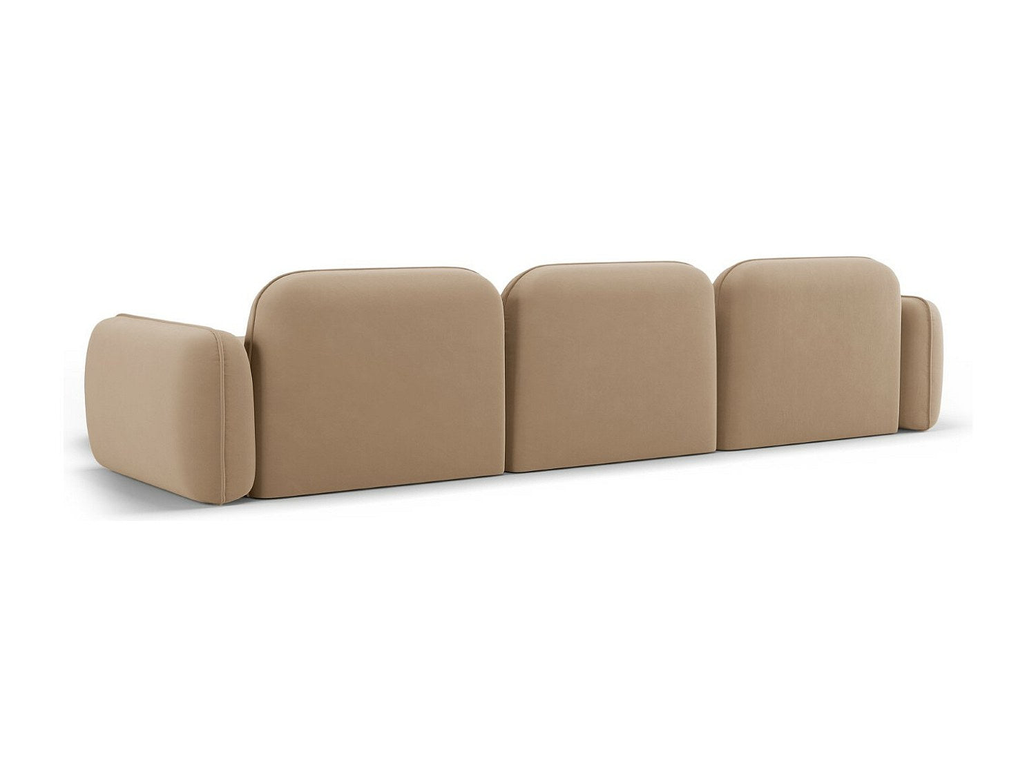 Canapé modulable 4 places marron velours
