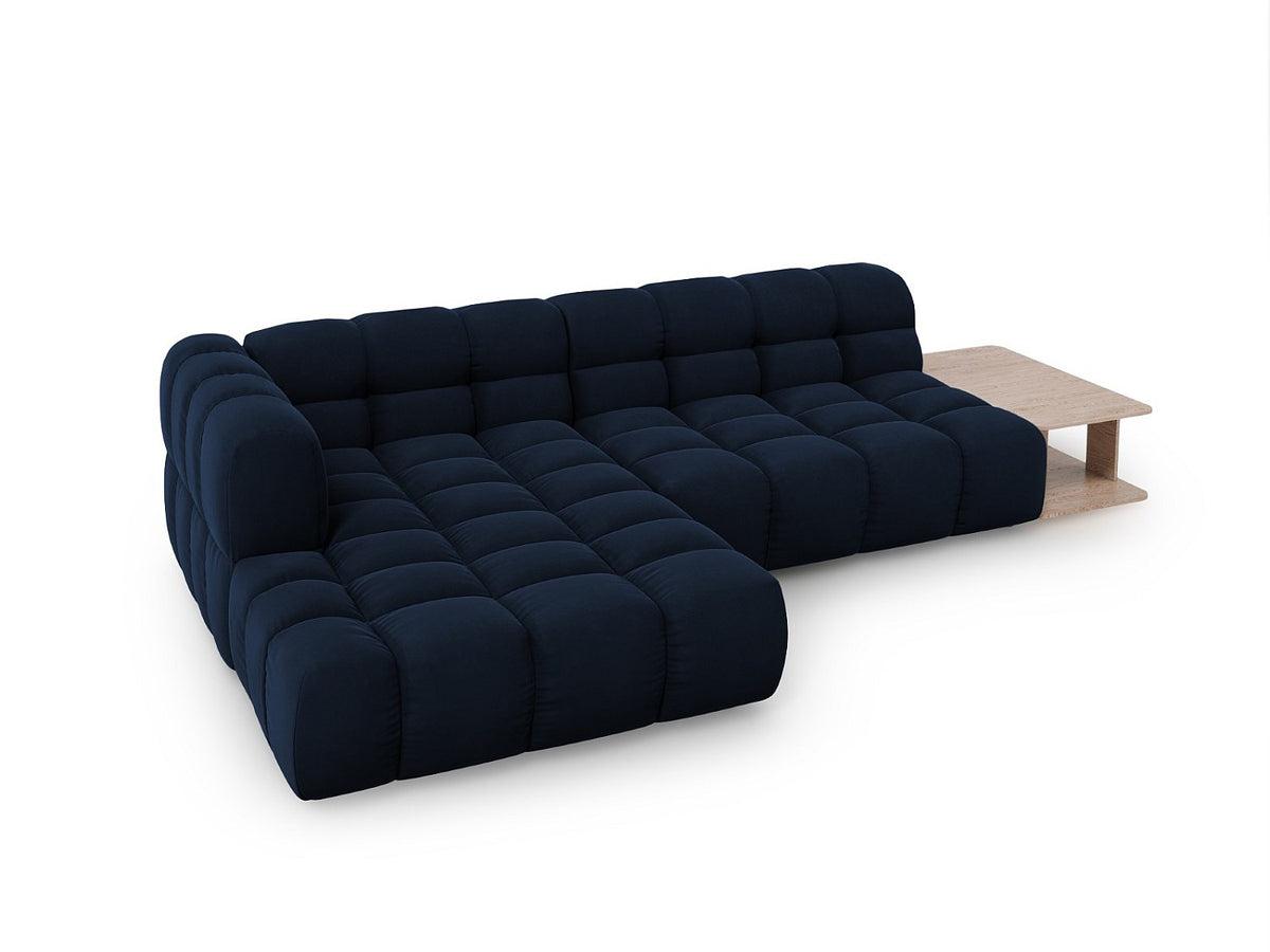 Canapé modulable 4 places bleu velours