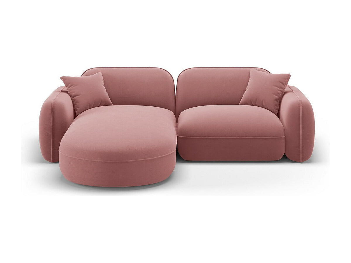 Canapé modulable 3 places rose velours