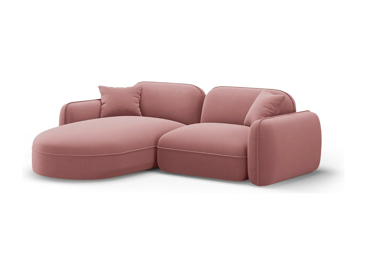 Canapé modulable 3 places rose velours