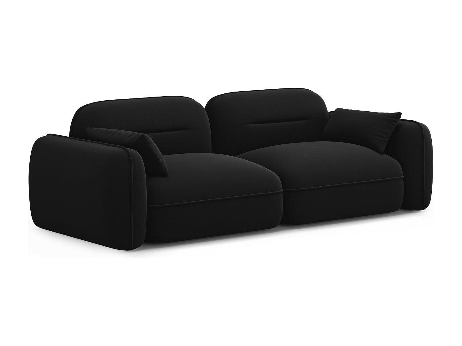 Canapé modulable 3 places noir velours