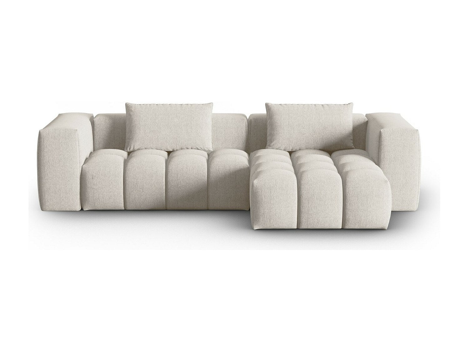 Canapé modulable 3 places beige tissu
