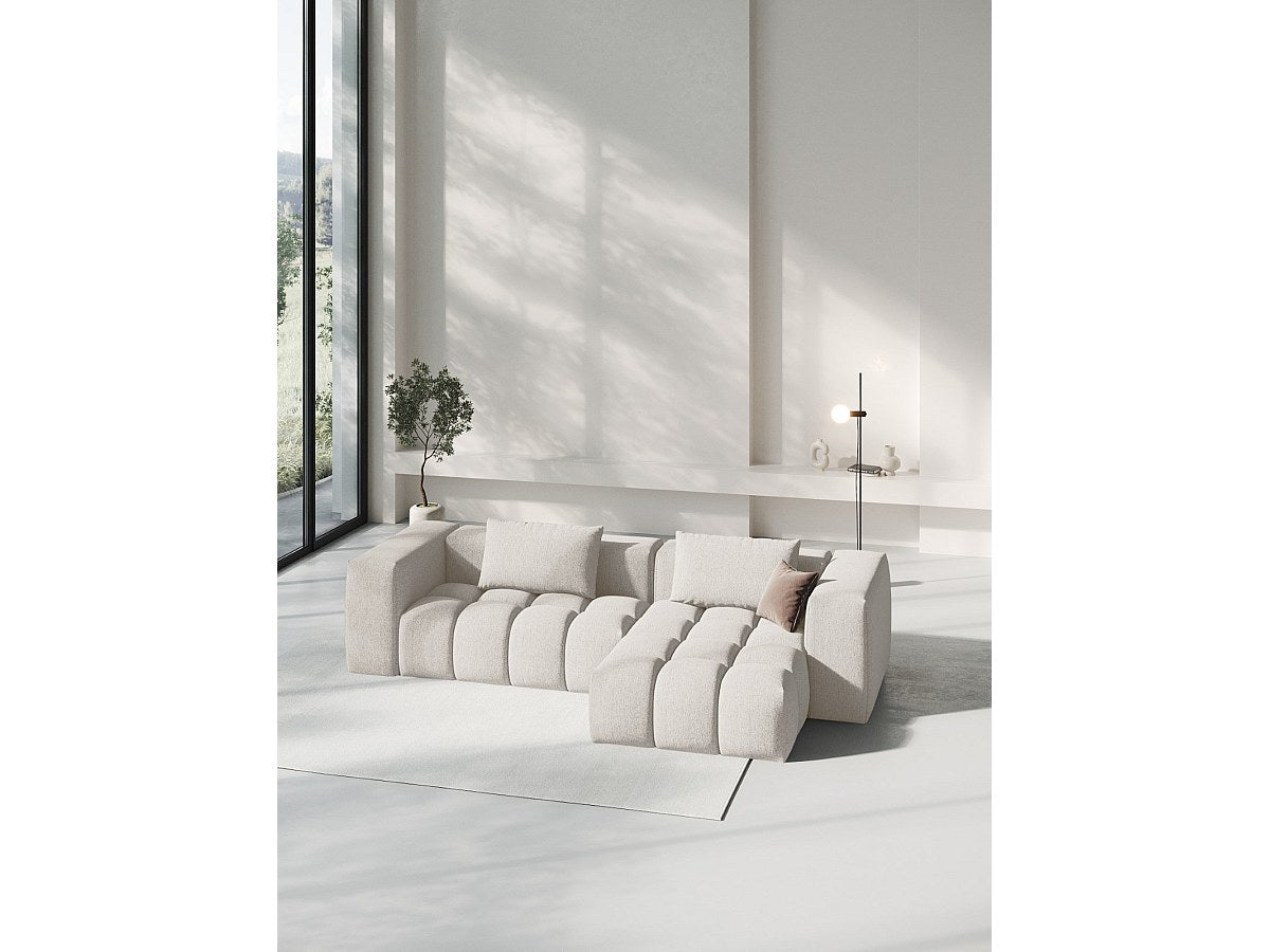 Canapé modulable 3 places beige tissu