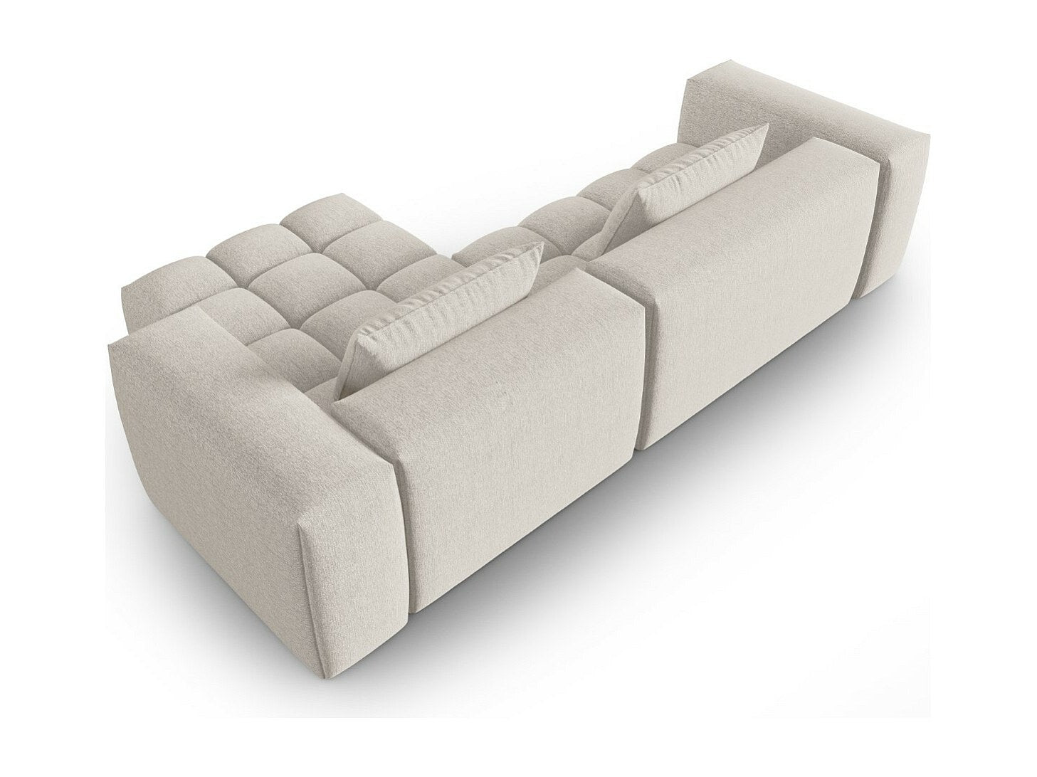 Canapé modulable 3 places beige tissu