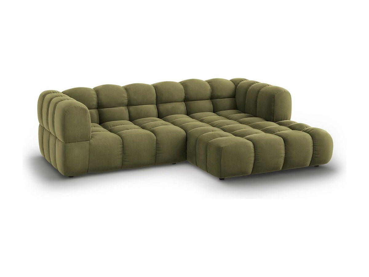 Canapé modulable 3 places vert velours