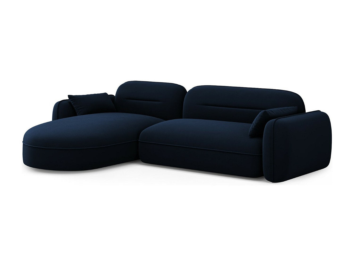 Canapé modulable 4 places bleu velours