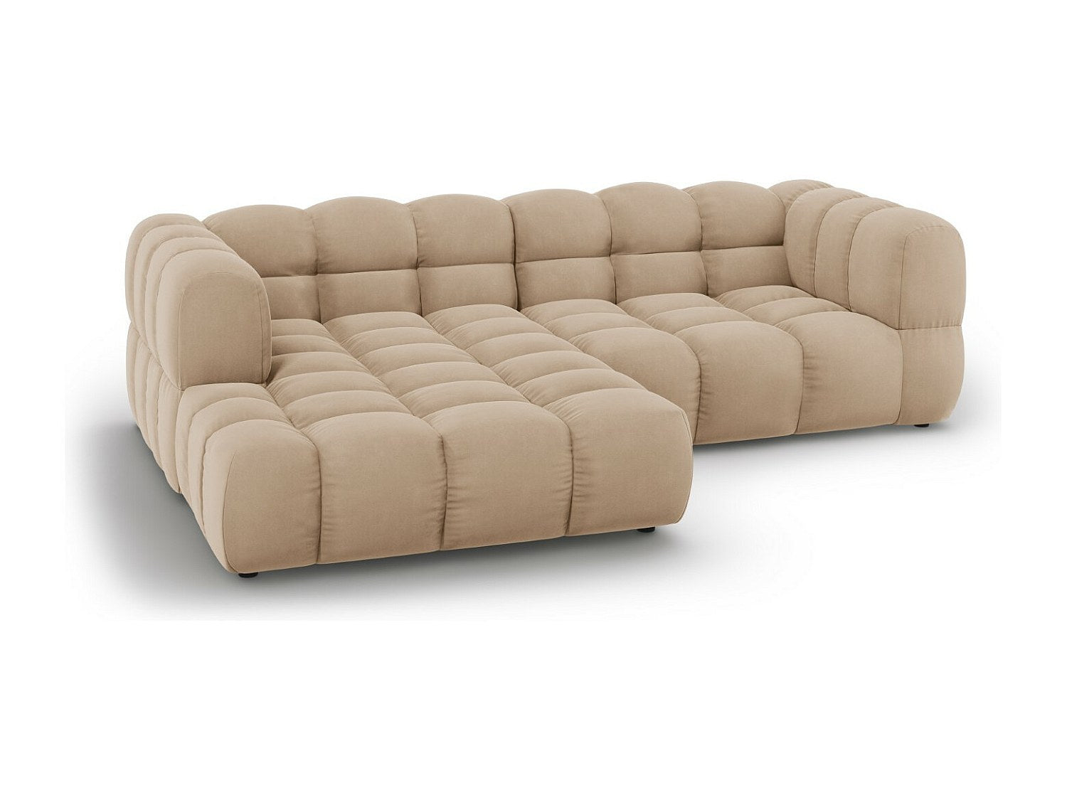 Canapé modulable 3 places marron velours