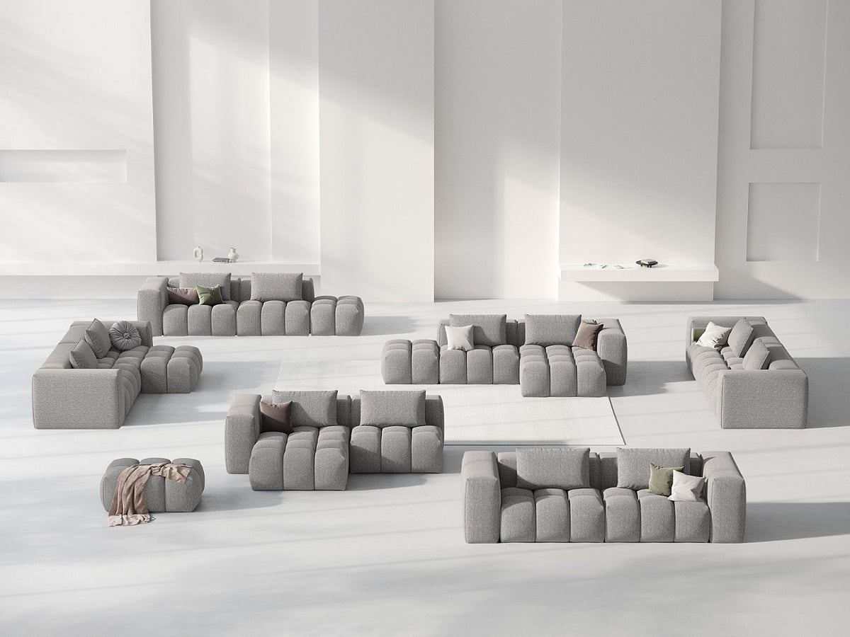 Canapé modulable 3 places beige tissu