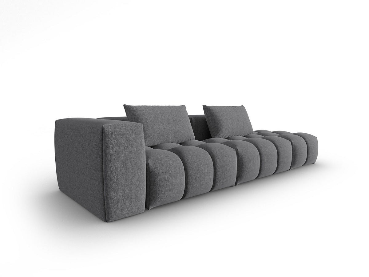 Canapé modulable 3 places gris tissu