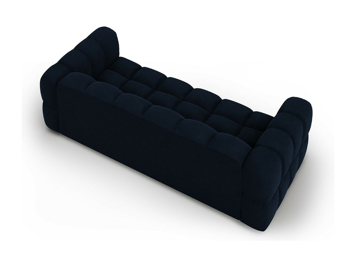 Canapé modulable 4 places bleu velours