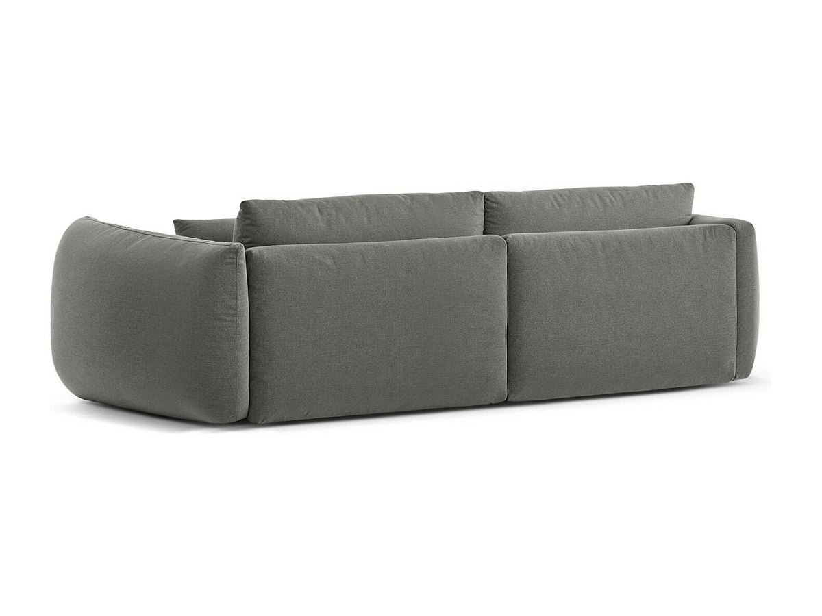 Canapé modulable 4 places gris tissu