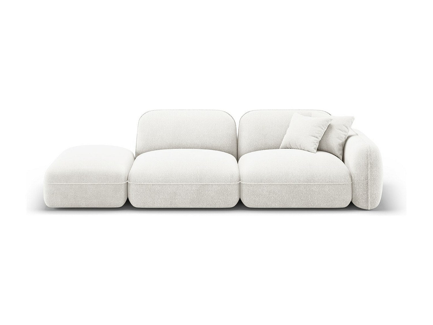 Canapé modulable 3 places beige velours