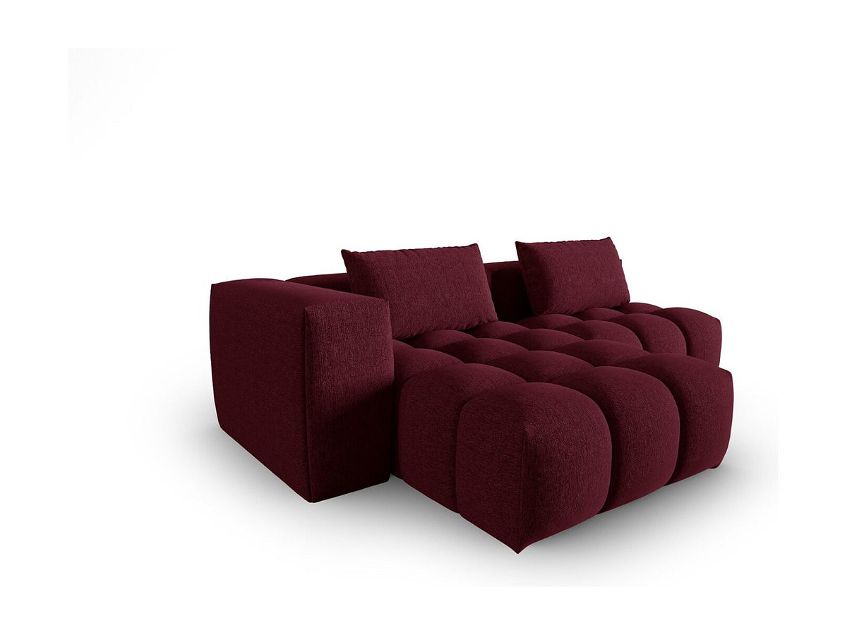 Canapé modulable 3 places rouge tissu