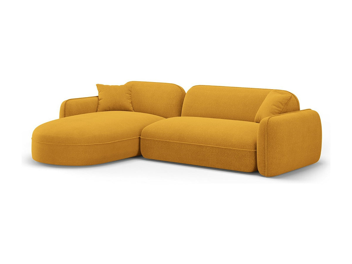 Canapé modulable 4 places jaune velours