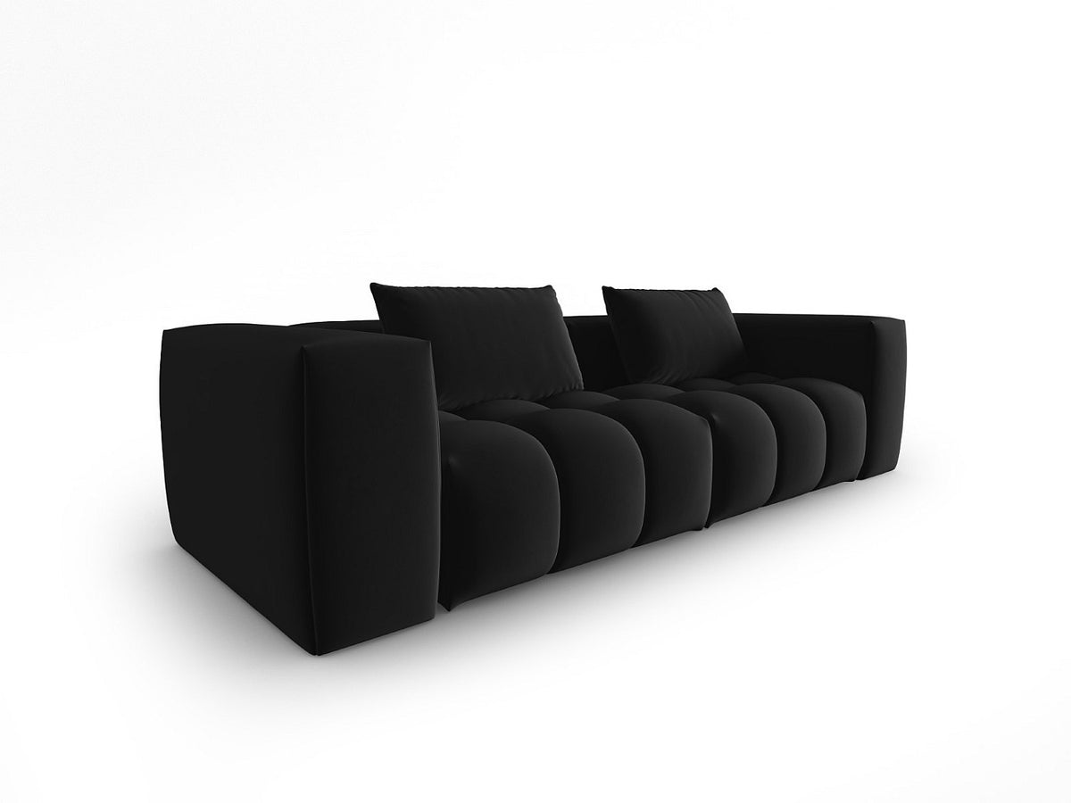 Canapé modulable 3 places noir velours