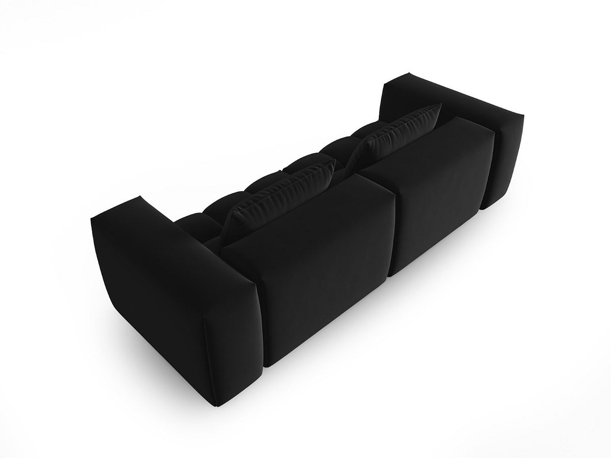 Canapé modulable 3 places noir velours