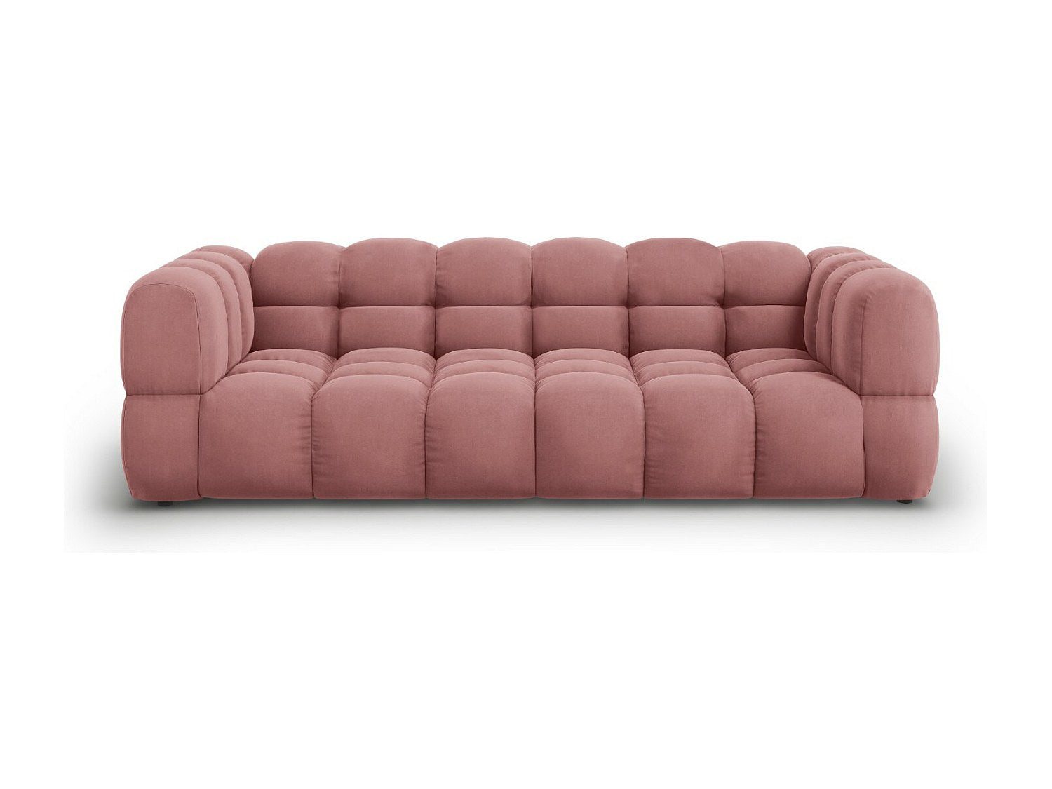 Canapé modulable 4 places rose velours