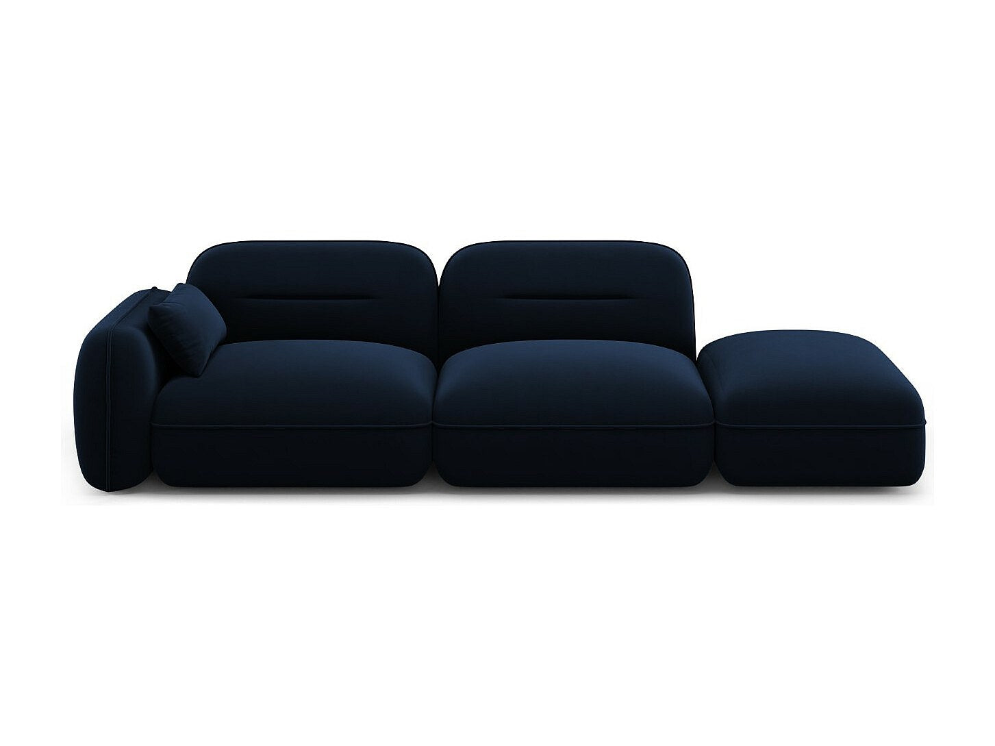 Canapé modulable 3 places bleu velours